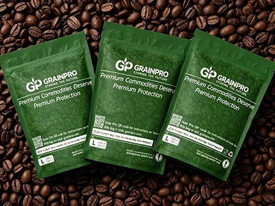 Bolsa de muestra hermética de granos de café