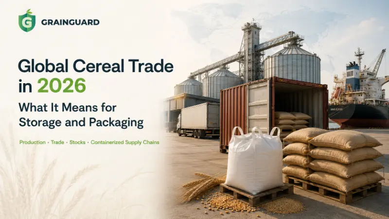 Comercio mundial de cereales en 2026: ¿Qué significa para el almacenamiento y el envasado? Comercio mundial de cereales en 2026: ¿Qué significa para el almacenamiento y el envasado?