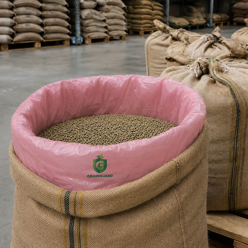 Forro interior de yute hermético para almacenamiento de café