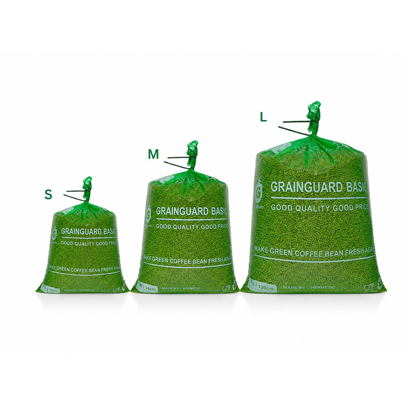 Forro hermético para bolsa de yute en grano de café verde
