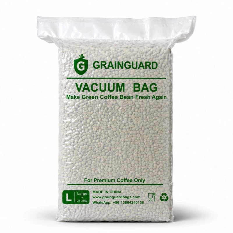 Bolsa de almacenamiento sellada al vacío de granos de café verde Bolsa de almacenamiento sellada al vacío de granos de café verde