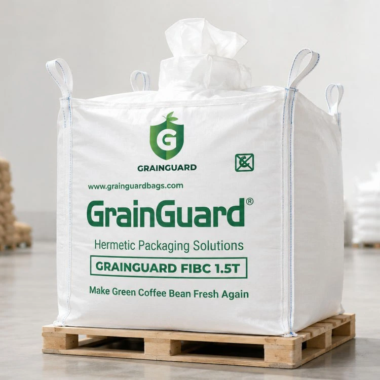 Bolsa de toneladas para envasado hermético de granos de café verde